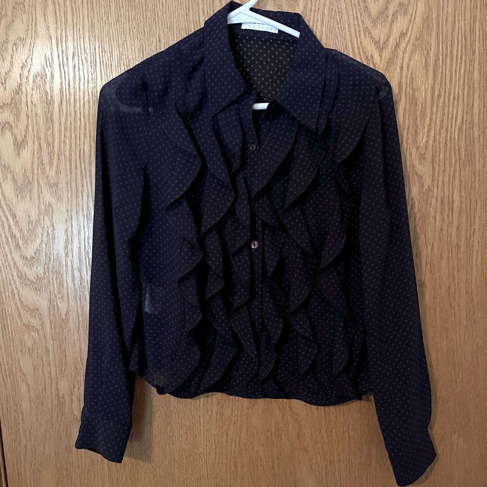 Size 6 Precis Petite Ruffle Blouse